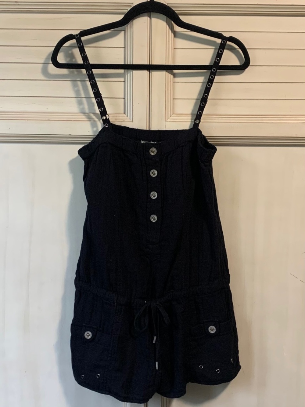 Black GUESS Cotton Romper Size Small Y2K